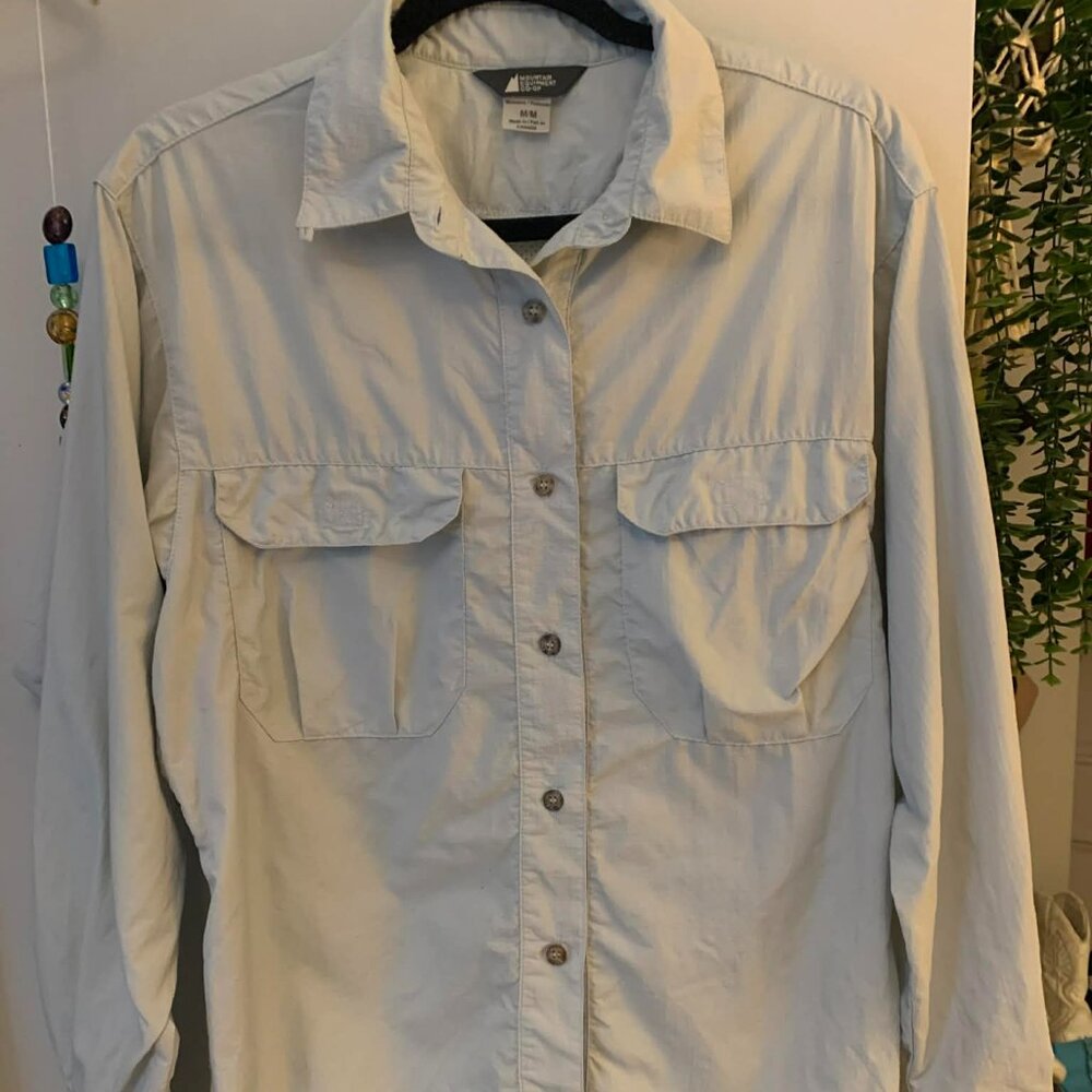 MEC Sky Blue Hiking Active Longsleeve Button-up Shirt